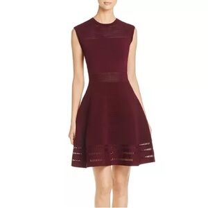 Ted Baker Burgundy Skater Dress